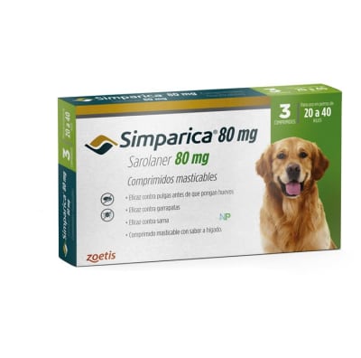 SIMPARICA 20 A 40KG 3 COMPRIMIDOS