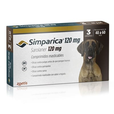 SIMPARICA 40 A 60KG 3 COMPRIMIDOS