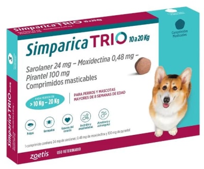 SIMPARICA TRIO 10 A 20KG