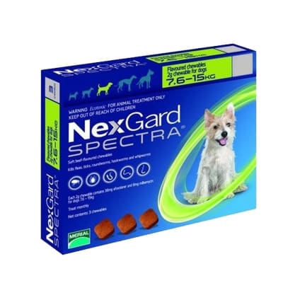 NEXGARD SPECTRA 7.6 - 15KG 1 COMPRIMIDO