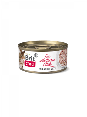 BRIT CARE CAT TUNA WITH CHICKEN Y MILK 70GRS (100981)