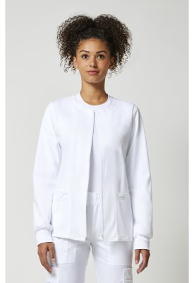 Casaca de cierre Cherokee Core Stretch Blanca 4315 - WHTW