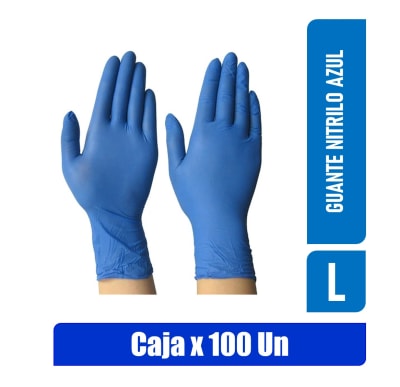 GUANTE NITRILO AZUL L1