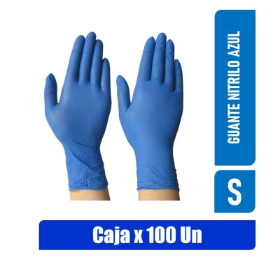 GUANTE NITRILO AZUL S
