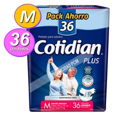 COTIDIAN PLUS M x 36 UN COTIDIAN PLUS M x 36 UN