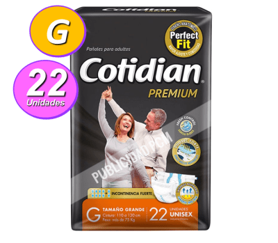 PAÑAL ADULTO COTIDIAN PREMIUM G x 22 PAÑAL ADULTO COTIDIAN PREMIUM G x 22