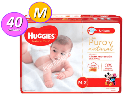 PAÑAL HUGGIES NATURAL CARE Mx40 PAÑAL HUGGIES NATURAL CARE Mx40