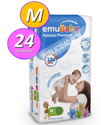 PAÑAL EMUBABY M x 24 UN PAÑAL EMUBABY M x 24 UN