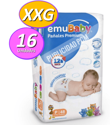 PAÑAL EMUBABY XXG x 16 PAÑAL EMUBABY XXG x 16