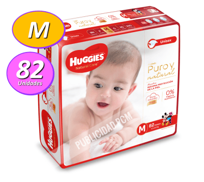 PAÑAL HUGGIES NATURAL CARE M x 82 PAÑAL HUGGIES NATURAL CARE M x 82