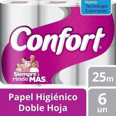 PAPEL HIGIENICO CONFORT 25 MTS