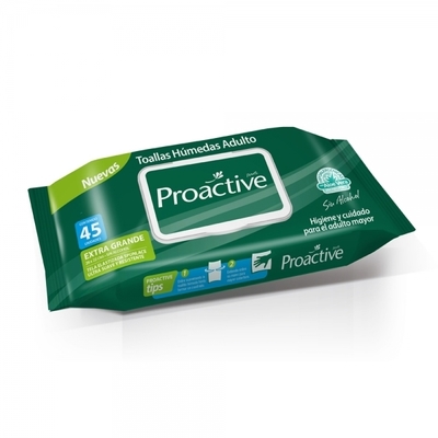 TOALLA HUMEDA ADULTO PROACTIVE 45 Un TOALLA HUMEDA ADULTO PROACTIVE 45 Un