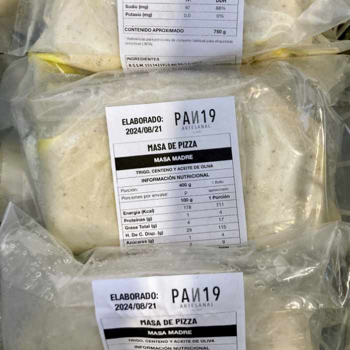 MASA DE PIZZA CONGELADA