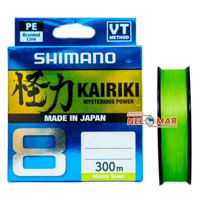 MULTIFILAMENTO SHIMANO KAIRIKI 8 MANTIS GREEN 300 MTS1