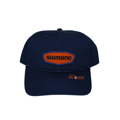 GORRO SHIMANO AZUL - LOGO NARANJO