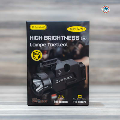 LINTERNA TÁCTICA HIGH BRIGHTNESS 22-194 500 LÚMENES RIEL PICATINNY