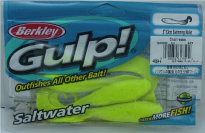VINILO BERKLEY GULP SW SWIMMING MULLET 13 cm (4 unid.)