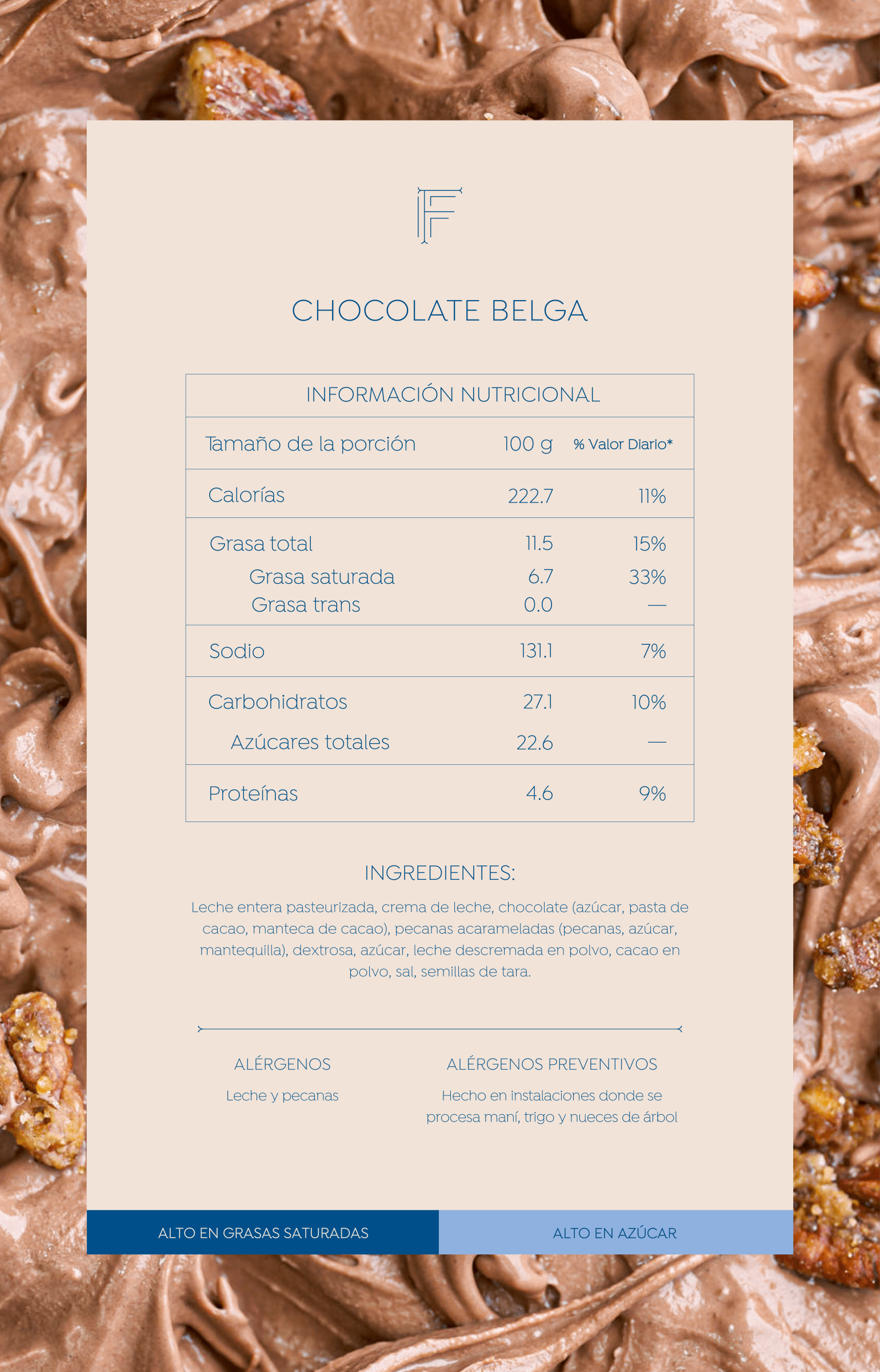 Tabla Nutricional
