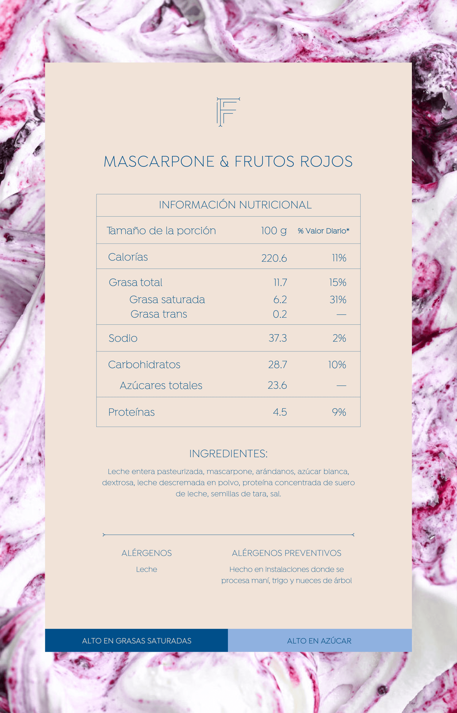 Tabla Nutricional