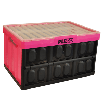 Caja plegable con tapa fucsia