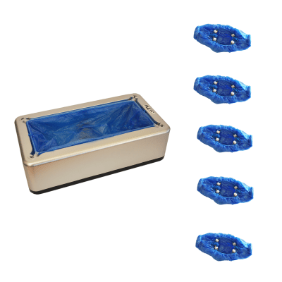 Dispensador Plata+5 repuestos Cubre calzado PE