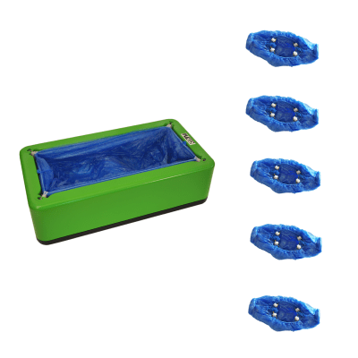 Dispensador Verde +5 repuestos Cubre calzado PE