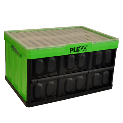 Caja plegable con tapa verde
