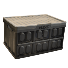 Caja plegable con tapa gris
