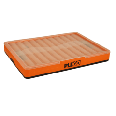 Caja plegable con tapa naranja