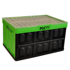 Caja plegable con tapa verde