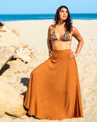CIRCULAR LINEN SKIRT
