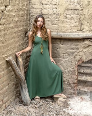 BRISA LONG DRESS OLIVA1