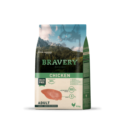 BRAVERY CHICKEN ADULT LARGE MEDIUM BREEDS 12 KG