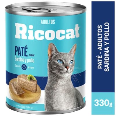 Paté Ricocat sardina y pollo 330 Gr
