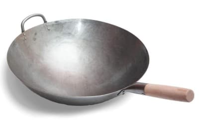 Wok tradicional chino de acero al carbono 30,5 cms