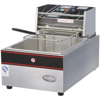 FREIDORA ELECTRICA SOBREMESA 1 DEPOSITO 5,5 LTS CON CANASTILLO INOX. INOXCHEF