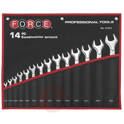 Juego de Llaves Punta Corona de 5/16″-1.1/4″ SAE Set de 14 Piezas Force 5141SC