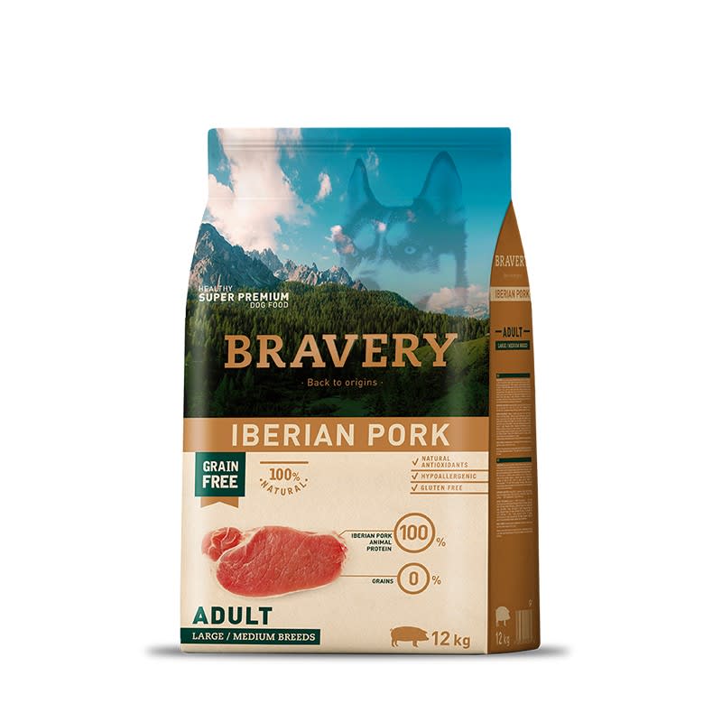 Bravery Adulto medium/large cerdo 12kg2