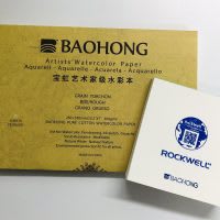 Block Acuarela 100% algodón BAOHONG, grano grueso, Encolado 4 lados