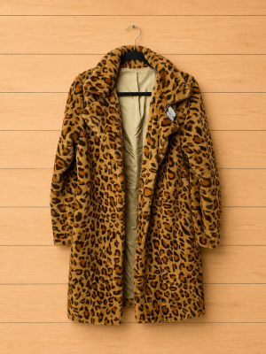 Abrigo animal print verde1