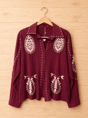 Blusa burdeo bordado1