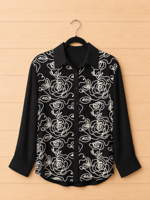 Blusa negra torso bordado1
