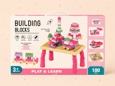 Building Blocks Play & Learn – 100 Piezas1