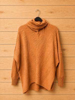 Chaleco poncho cuello largo1
