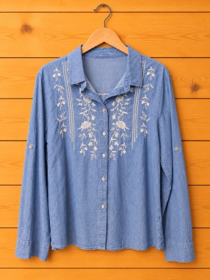 Blusa mezclilla manga larga1