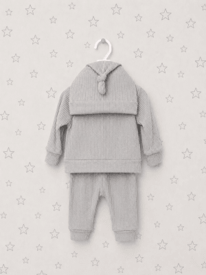 Conjunto bebé 3 piezas- Gris claro1