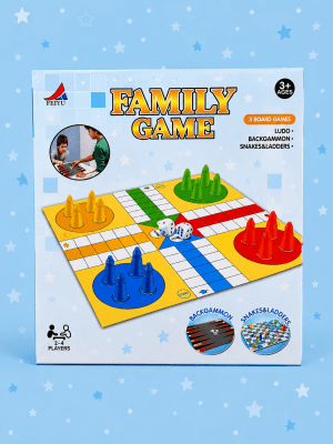 Juego Familiar 3 en 1 – Ludo, Backgammon y Escaleras1