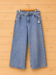 Jeans Wide Leg azul medio