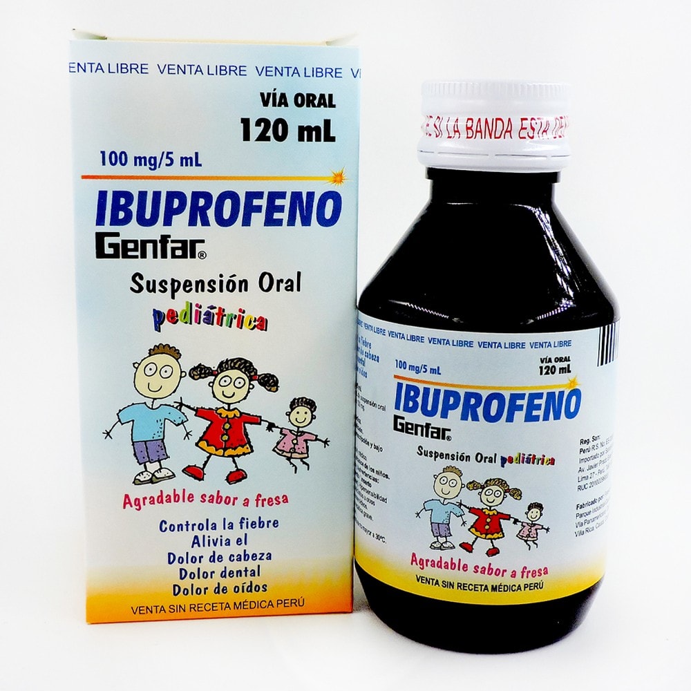 IBUPROFENO JARABE PEDIATRICO 100 MG/5 ML Boticas Maxfarma