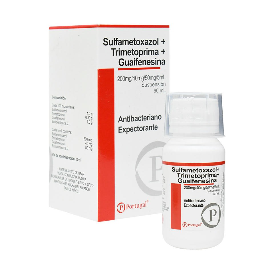 SULFAMETOXAZOL + TRIMETOPRIMA + GUAIFENESINA JARABE X 60ML | Boticas ...
